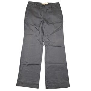 J. Crew Petite Chino Pants Original Fit Women Size 8 Gray Wide Leg Casual